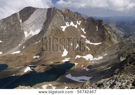 vista de los picos del infierno, Pyrenees, Valle de Tena, Panticosa, Huesca, Aragon, España