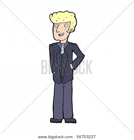homem de classe superior dos desenhos animados