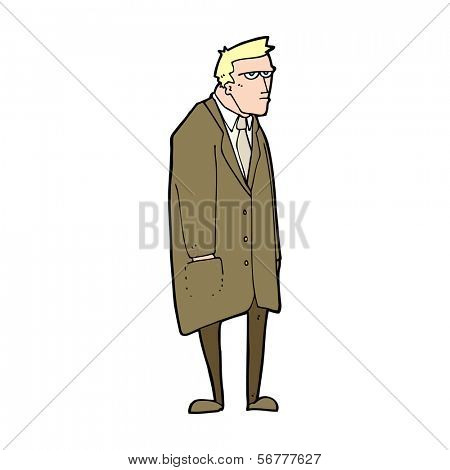 uomo temperato cattivo dei cartoni animati