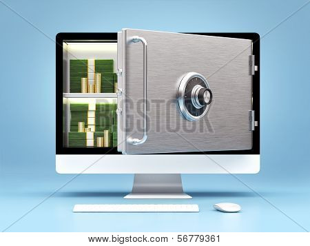 business concept of online banking
