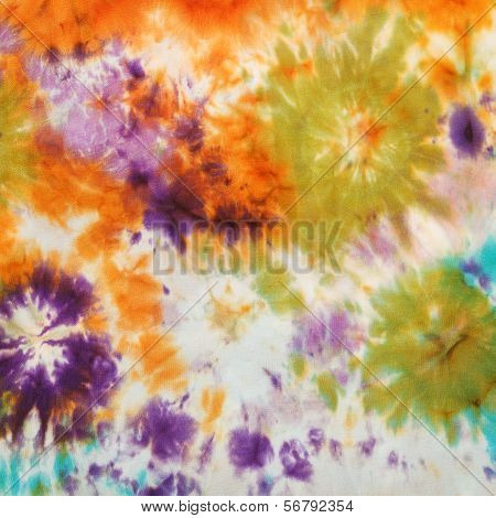 Abstract Pattern On Handmade Silk Batik