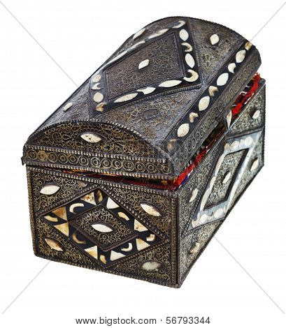 Ancient Treasure Chest With Incrustation