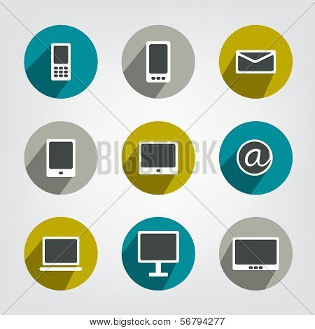 Set of communicatin icons.