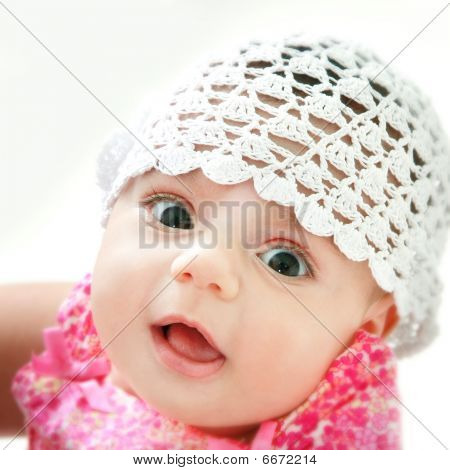 Funny Baby pige Over hvide