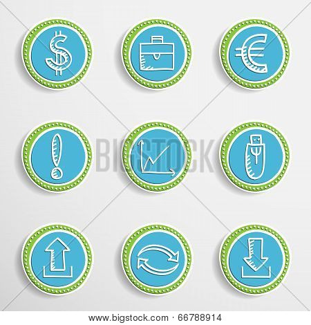 Web Buttons with Drawing Icons