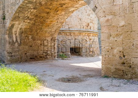 Ancient Arc Inside Rhodes Old Town, Greece