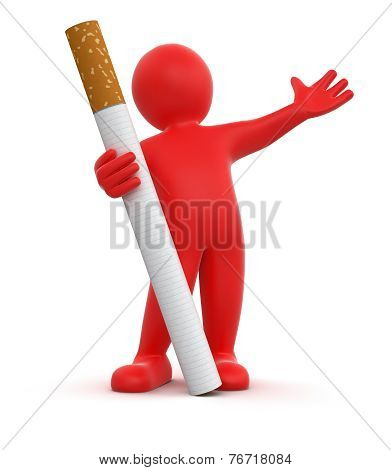 Man with Cigarette (clipping path included)