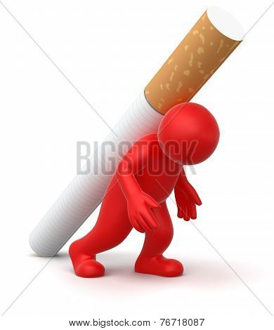 Man with Cigarette (clipping path included)