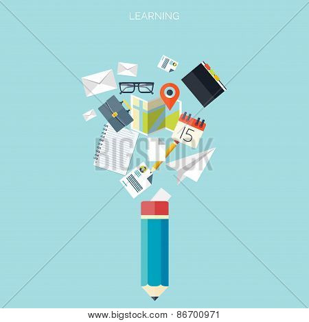 Study flat background with papers.Temwork concept. Global communication and working expierence. Busi