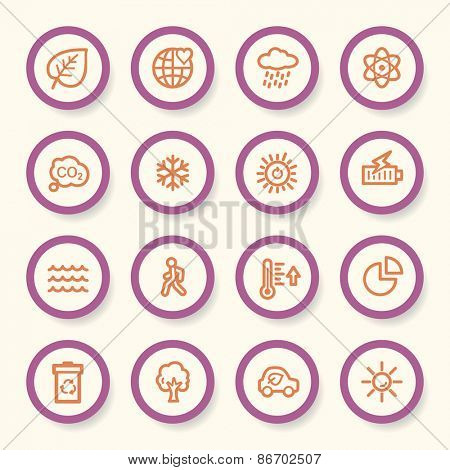 Ecology web icons set