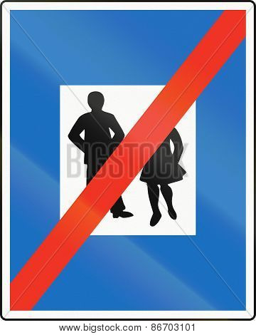 End Of Pedestrian Zone In Austria