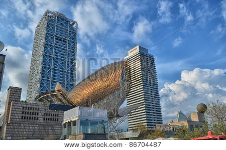 Two Buildings Near Barcelona Beach
