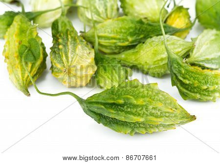 Wild Bitter Gourd On White Background