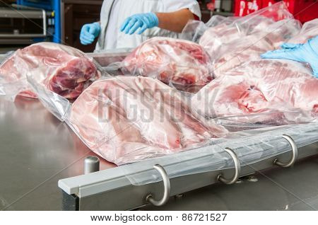 Lumps Of Meat In A Container