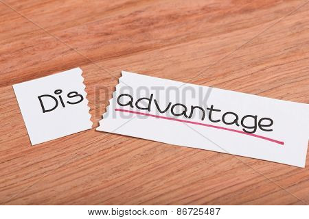 Sign With Word Disadvantage Turned Into Advantage
