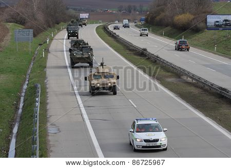 Dragoon Ride - US Army Convoy Drives Through Czech Republic