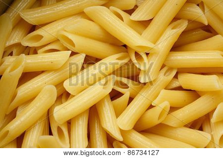 Italian pasta close up. Food background texture