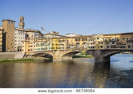 Ponte Vecchio Bridge In Florence In Italy
