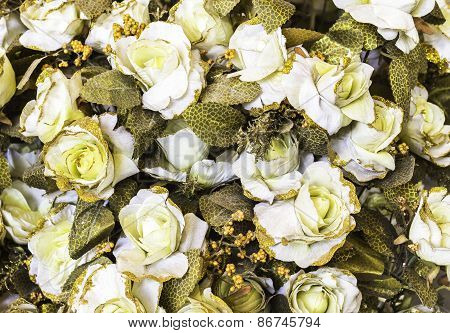 Beautiful Artifical Rose Flowers  Background