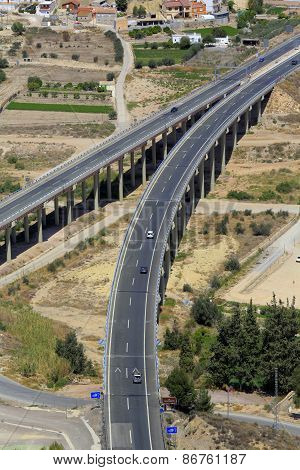 Modern highway, Lorca, Murcia, Spain
