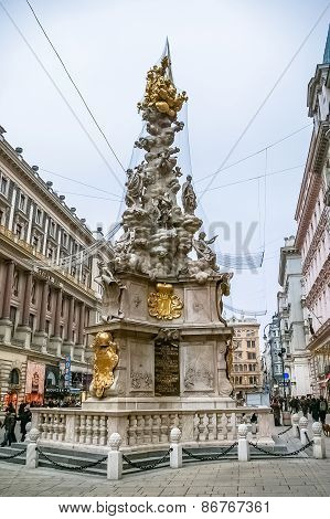 Plague Column In Vienna, Austria