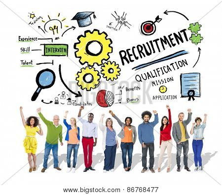 Ethnicity Peolple Recruitment Goal Cheerful Celebration Concept