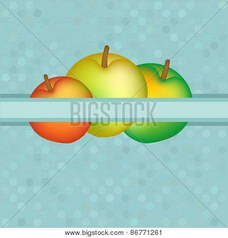 Vector background with red and yellow apples