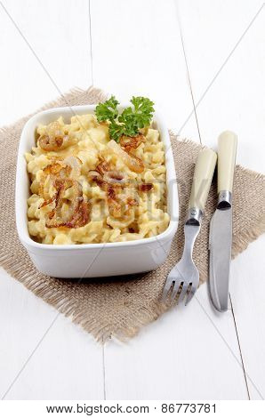 Cheese Spaetzle With Roasted Onions And Parsley