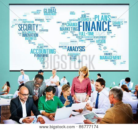 Finanace Security Global Analysis Management Accounting Concept