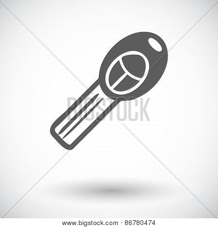 Ignition key single icon. Vector illustration.