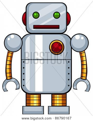 Close up tin toy robot