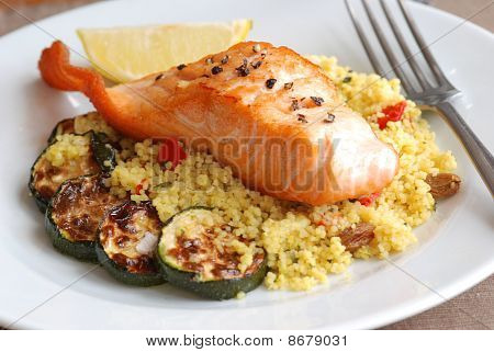 Lachs mit couscous