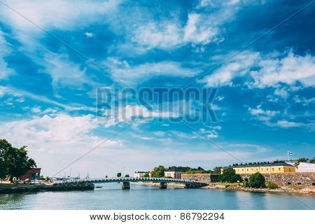 Sea Fortress. Residential Building At Suomenlinna In  Helsinki,