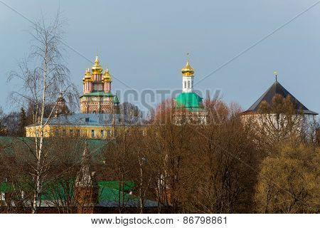 The great Trinity monastery in Sergiyev Posad near Moscow. Golden Ring of Russia
