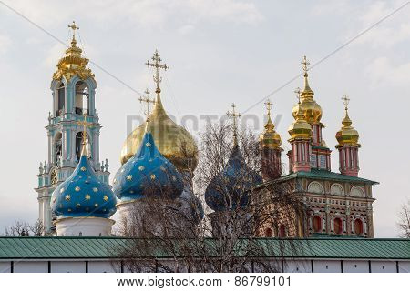 The great Trinity monastery in Sergiyev Posad near Moscow. Golden Ring of Russia