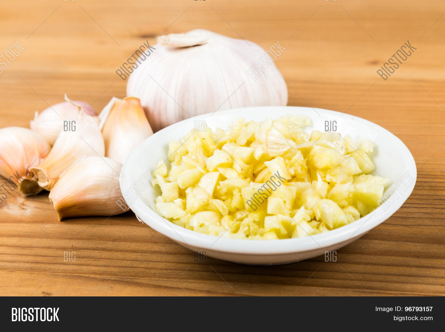 Chopped Garlic Plate Image & Photo (Free Trial) Bigstock
