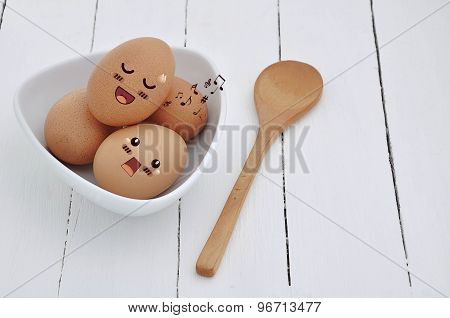 Eggs In Expression Face Comic.