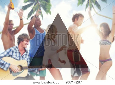 Summer Togetherness Friendship Triangle Copy Space Concept