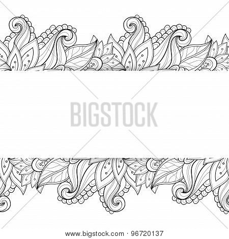 Vector Monochrome Floral Background