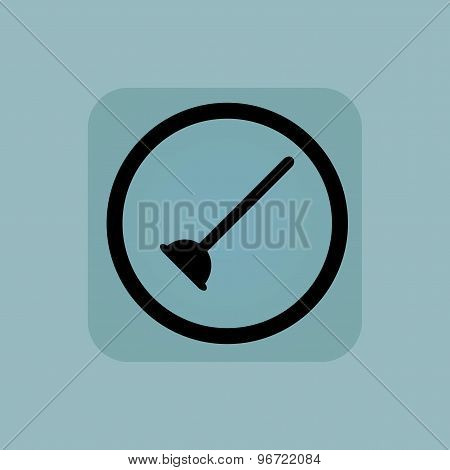 Pale blue plunger sign