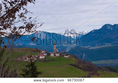 The Renon Plateau in South Tyrol, Italy.