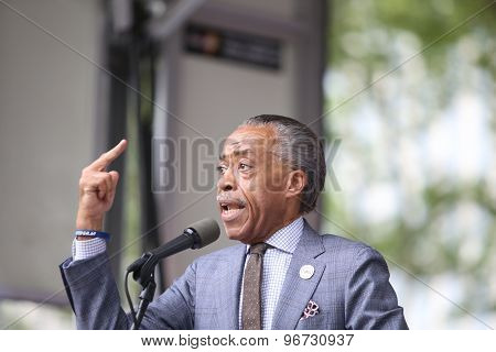 Rev Al Sharpton on stage