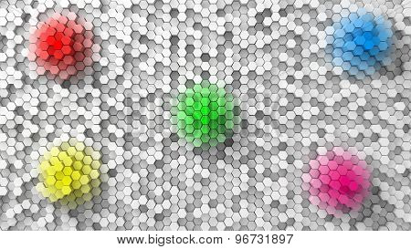 Random Elevated Hewxagons Background.