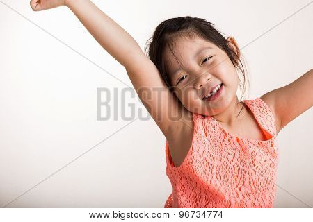 Child Stretching / Child Stretching In Morning Background