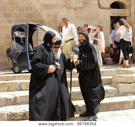 Coptic Bishop Visits The Holy Sepulcher In Jerusalem