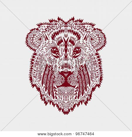 Zentangle Stylized Lion Head