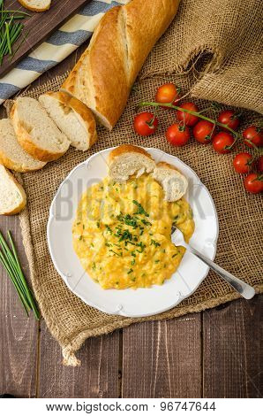 French Style Scrambled Eggs With Chives