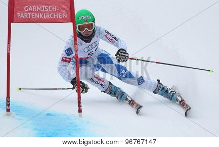 GARMISCH PARTENKIRCHEN, GERMANY. Feb 17 2011: BUEHLER Anna-Laura (LIE) competing in the women's giant slalom  race  at the 2011 Alpine skiing World Championships