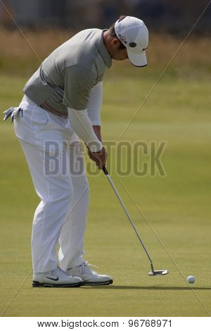 ST ANDREWS, SCOTLAND. July 18 2010: Paul CASEY from England in action during the final round of The Open Championship   played on The Royal and Ancient Old Course