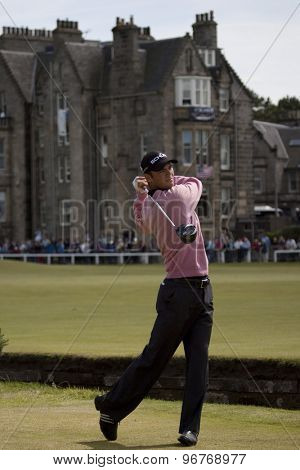 ST ANDREWS, SCOTLAND. July 18 2010: Martin KAYMER from Germany in action during the final round of The Open Championship   played on The Royal and Ancient Old Course